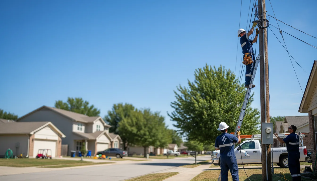 Residential electrician providing installation services in Lyburn, WV